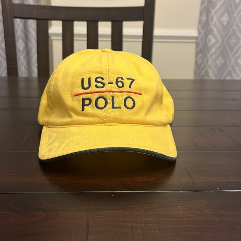 Polo Ralph Lauren US-67 Polo Hat Cap Vintage Made in USA One Size Strap Back